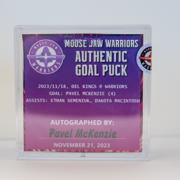 Hockey Fight Cancer 2023 Goal Puck - McKenzie (2)