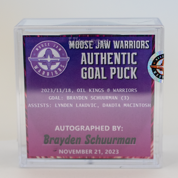 Hockey Fight Cancer 2023 Goal Puck - Schuurman