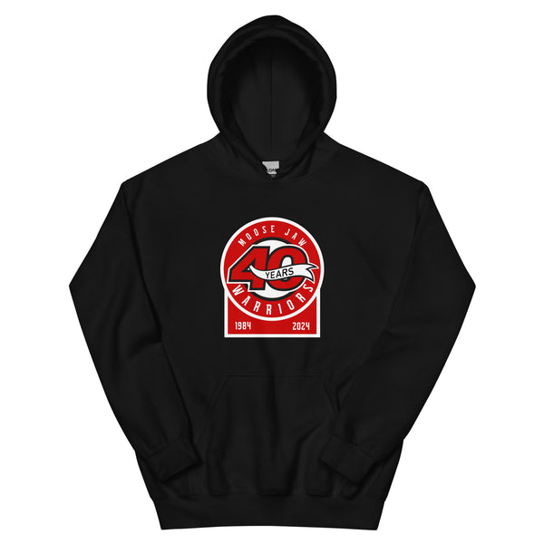 Printful Unisex 40 Years Hoodie (Red Logo)