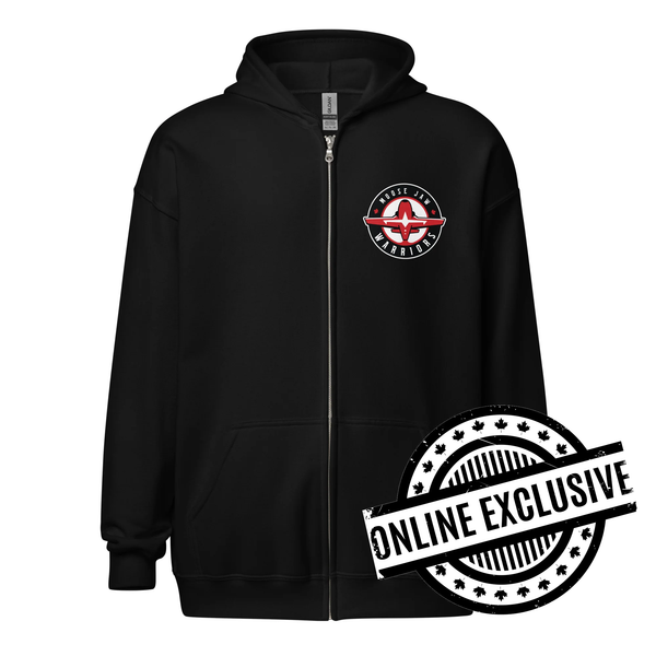 Printful Unisex Warriors Logo Zip Hoodie